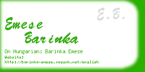 emese barinka business card